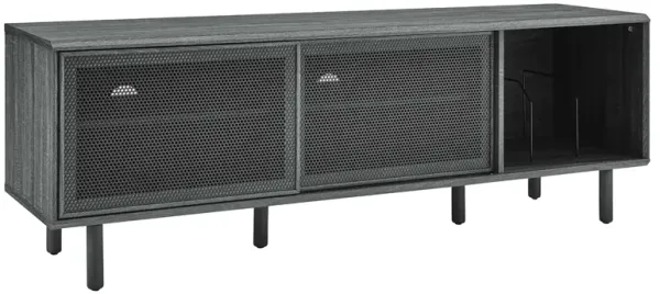 Kurtis 67" TV and Vinyl Record Stand by Modway Charcoal