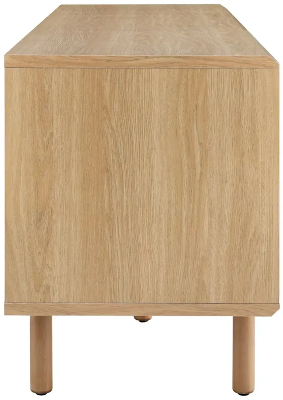 Kurtis 67" TV and Vinyl Record Stand by Modway Oak