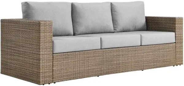 Convene Outdoor Patio Outdoor Patio Sofa by Modway Cappuccino Gray