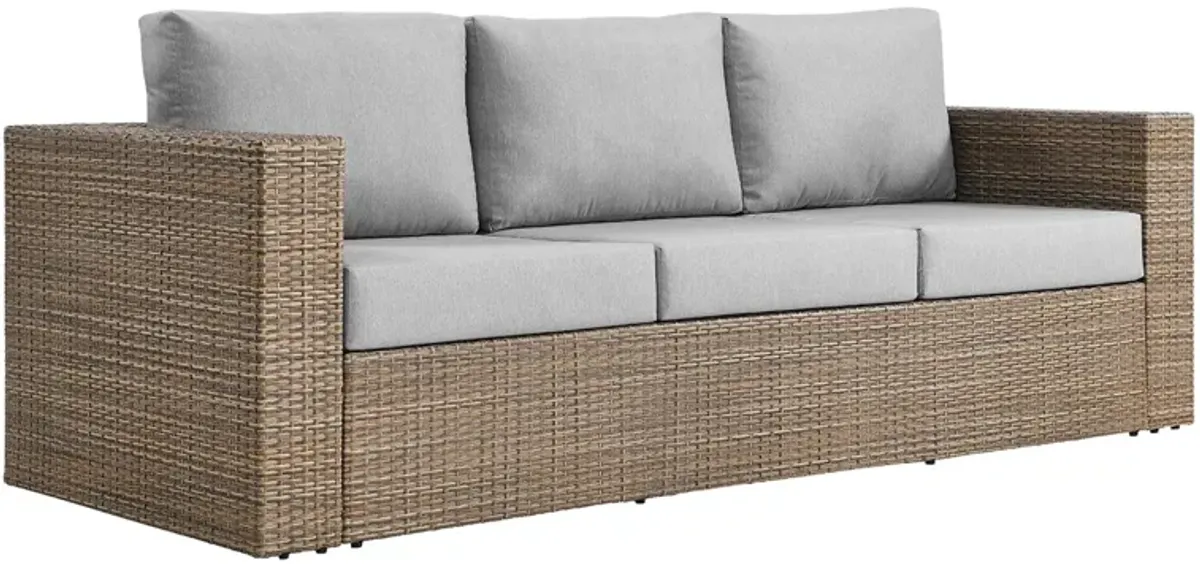 Convene Outdoor Patio Outdoor Patio Sofa by Modway Cappuccino White