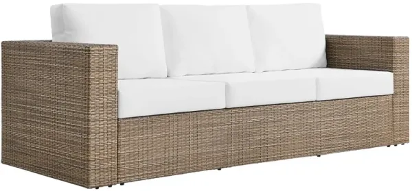 Convene Outdoor Patio Outdoor Patio Sofa by Modway Cappuccino White