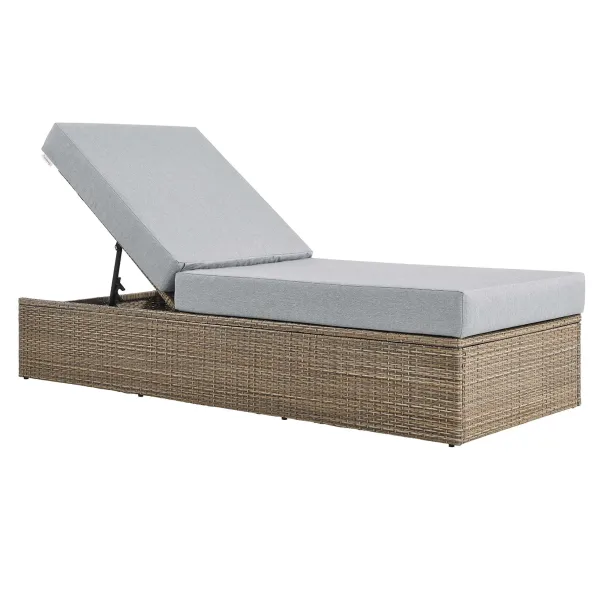 Convene Outdoor Patio Outdoor Patio Chaise Lounge Chair by Modway Cappuccino Gray