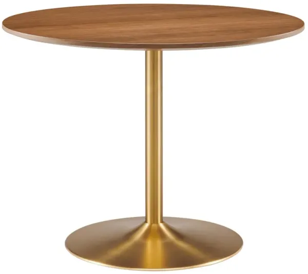 Amuse 40" Dining Table by Modway Gold Walnut