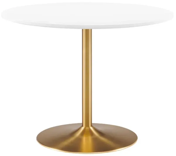Amuse 40" Dining Table by Modway Gold White