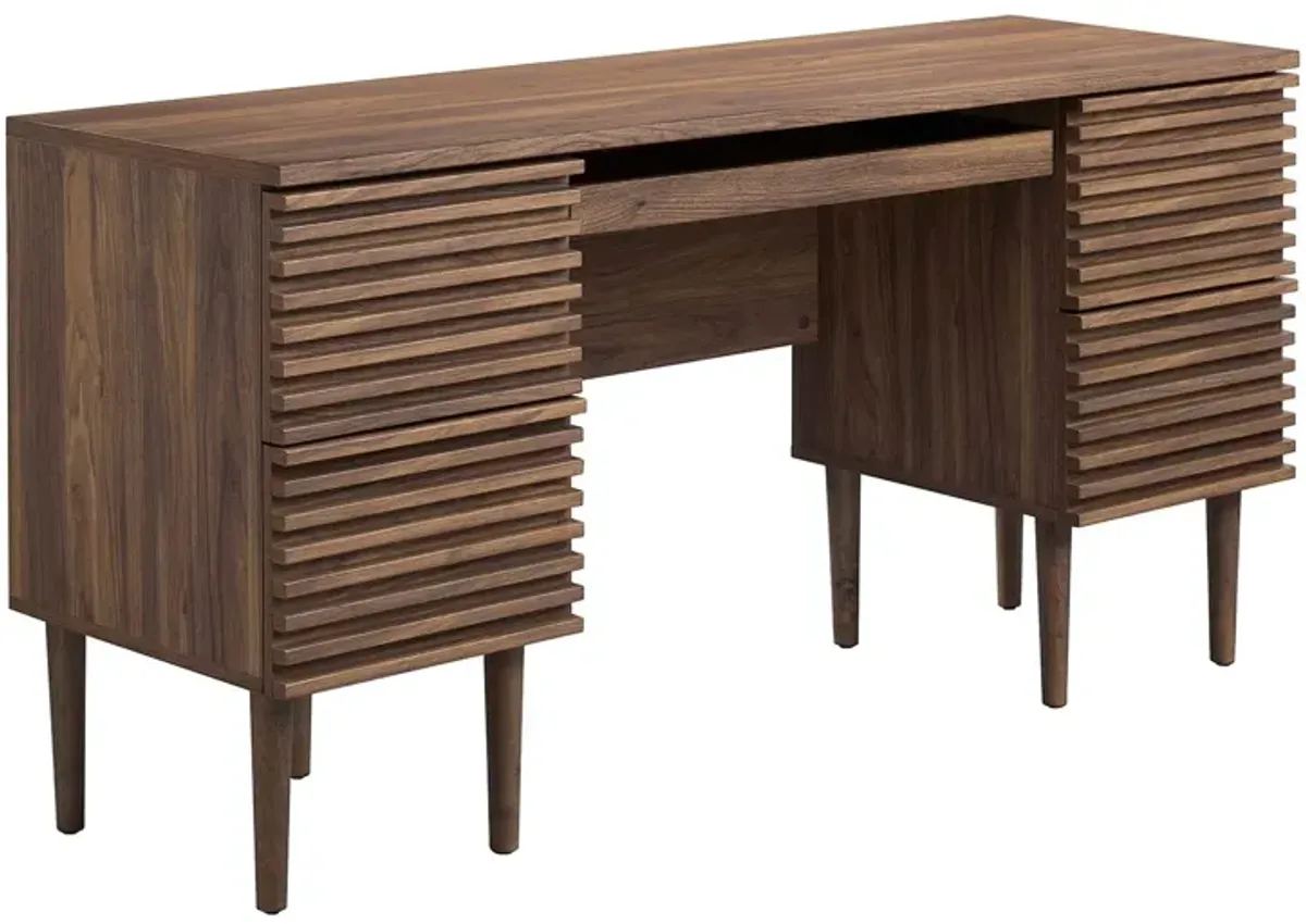 Render Office Desk by Modway Walnut