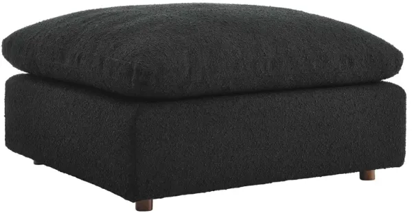 Commix Down Filled Overstuffed Boucle Fabric Ottoman by Modway Black
