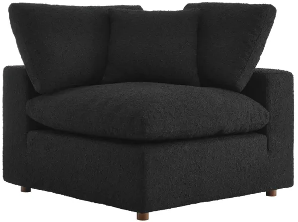 Commix Down Filled Overstuffed Boucle Fabric Corner Chair by Modway Black