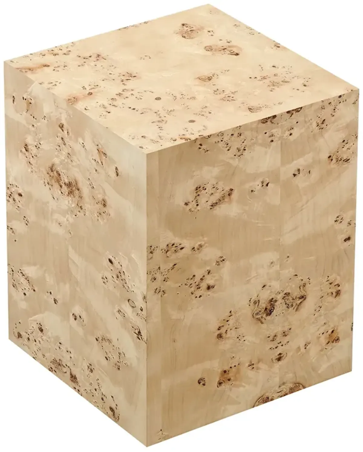 Cosmos 16" Square Burl Wood Side Table by Modway