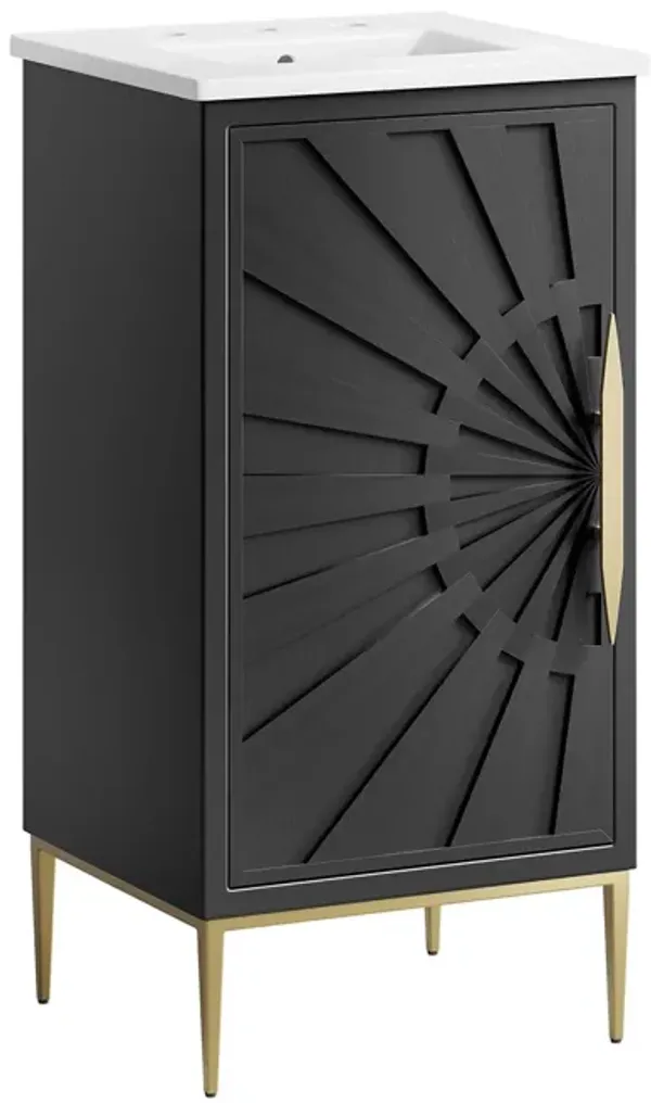 Awaken Bathroom Vanity Basin Included by Modway 18" / White Black