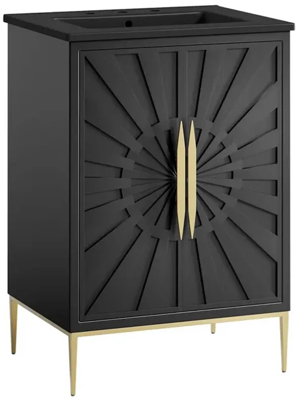 Awaken Bathroom Vanity Basin Included by Modway 24" / Black Black