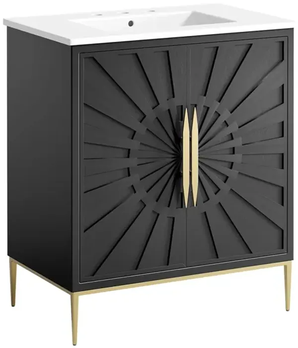 Awaken Bathroom Vanity Basin Included by Modway 30" / White Black