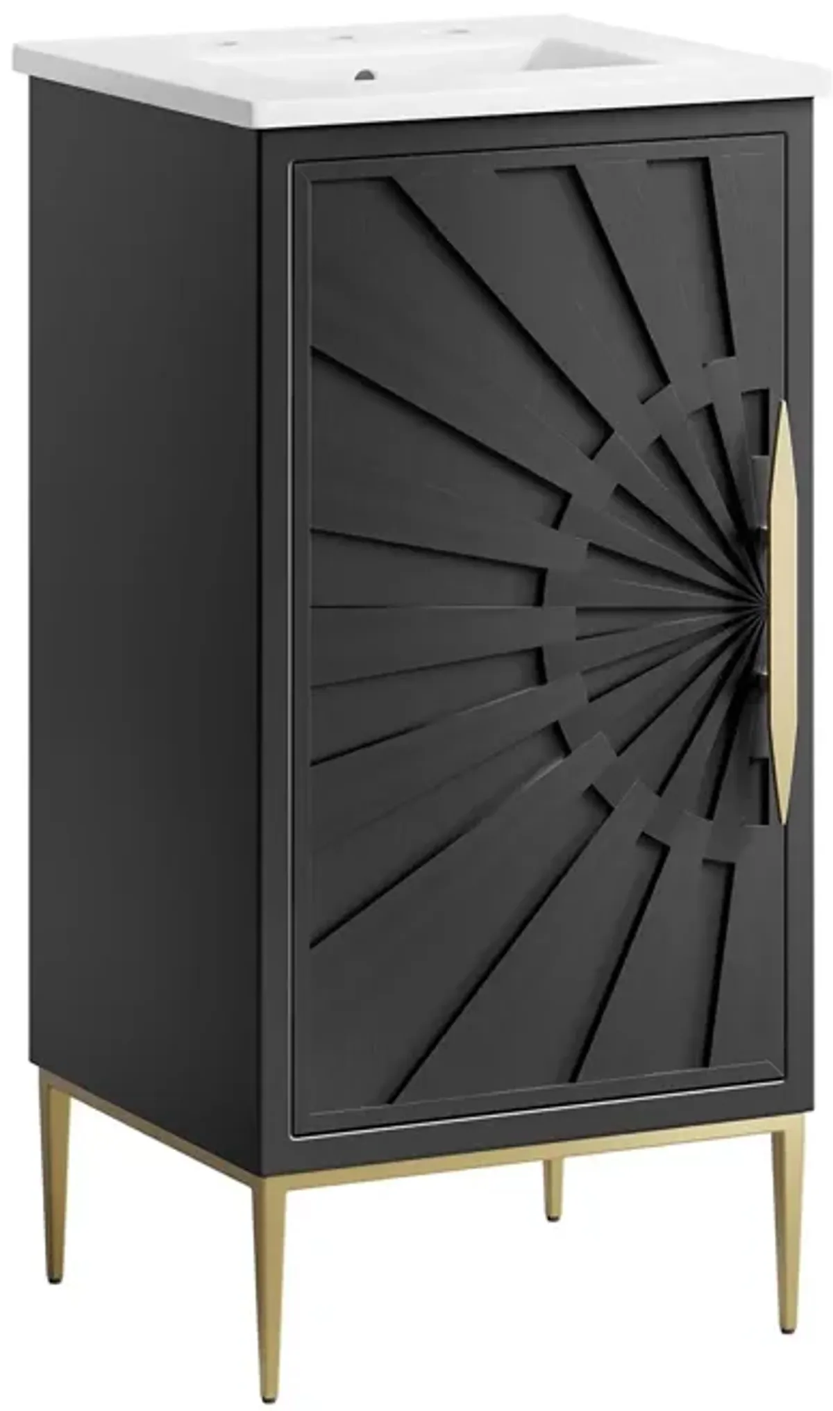 Awaken Bathroom Vanity Basin Included by Modway 30" / Black Black