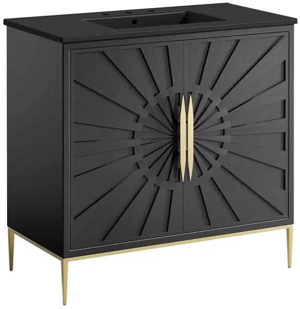 Awaken Bathroom Vanity Basin Included by Modway 36" / Black Black