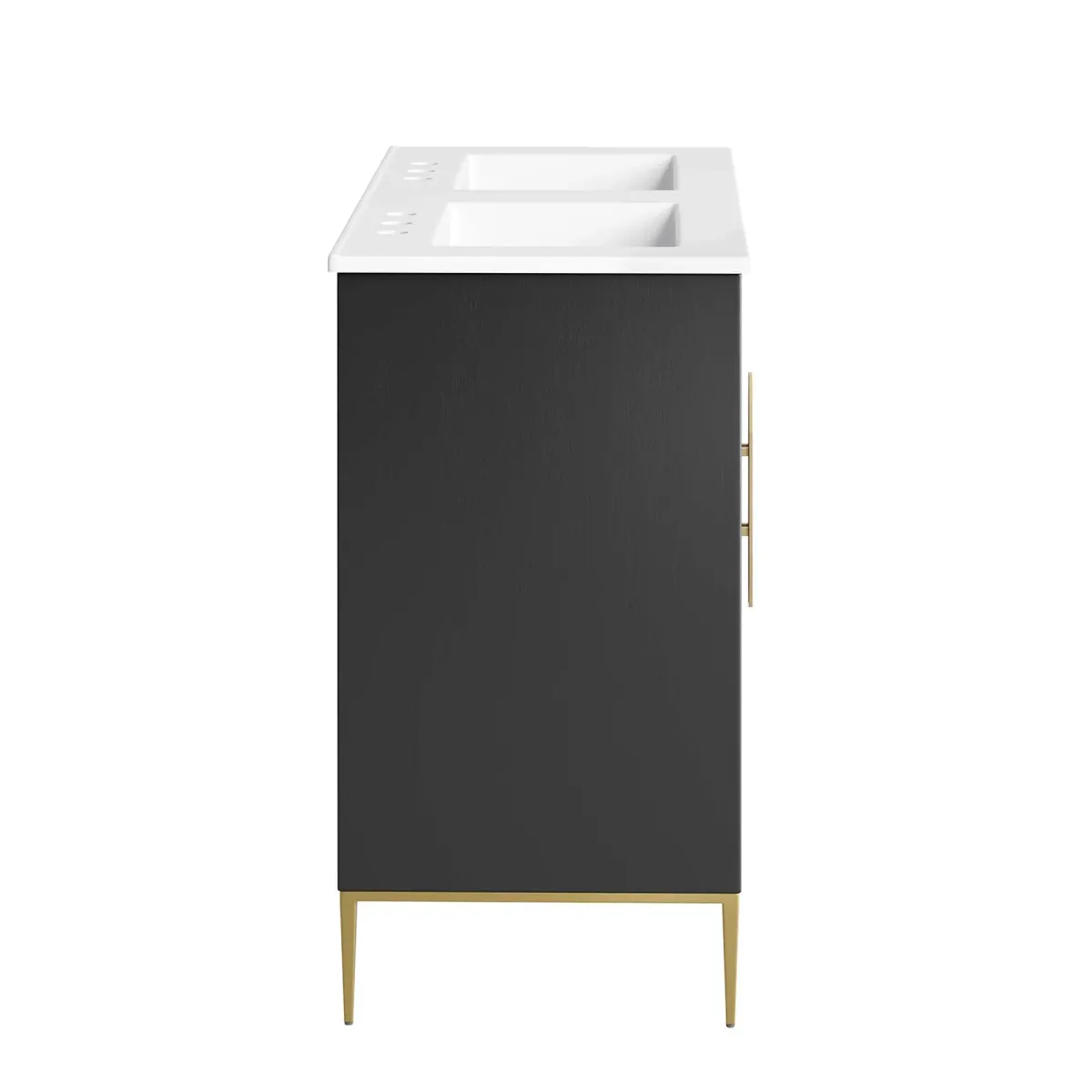 Awaken Bathroom Vanity Basin Included by Modway 48" Double / White Black