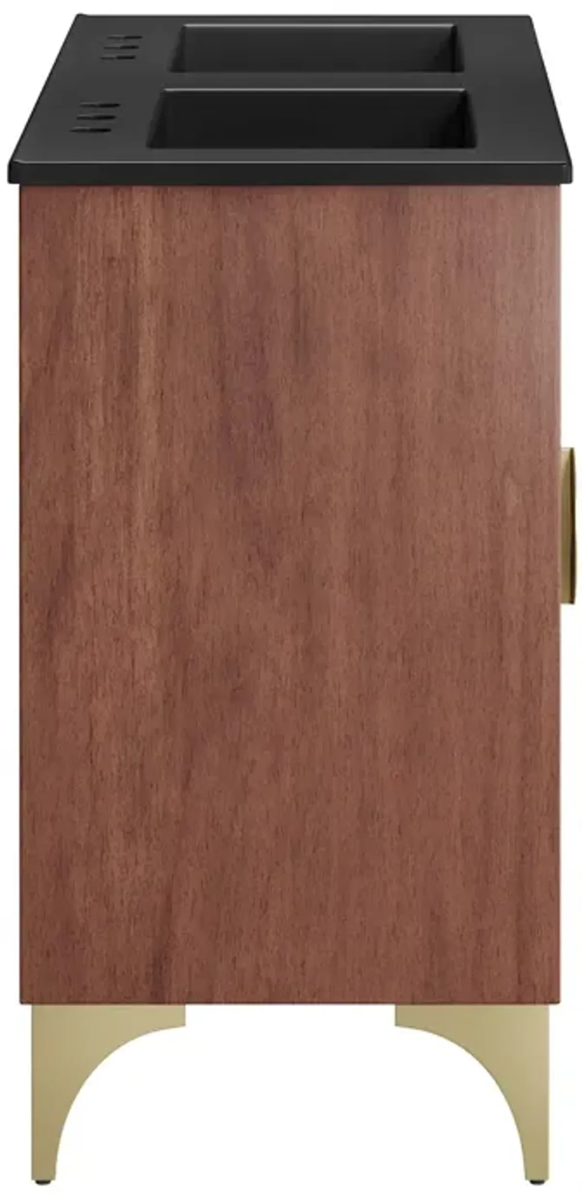 Daylight Bathroom Vanity Basin Included by Modway 48" Double / Black Walnut