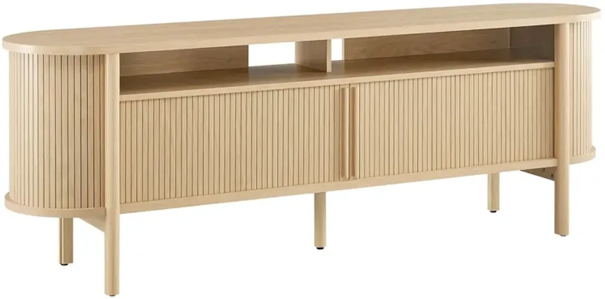 Cadence 71" Curved TV Stand by Modway Walnut