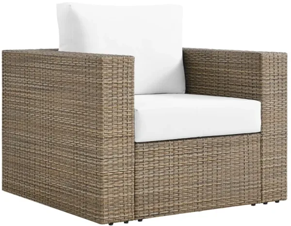 Convene Outdoor Patio Outdoor Patio Armchair by Modway Cappuccino White