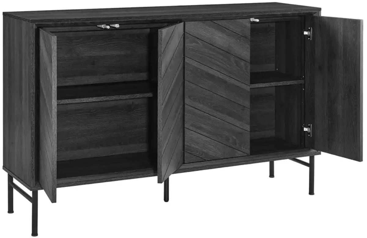 Harper Chevron Sideboard by Modway Black