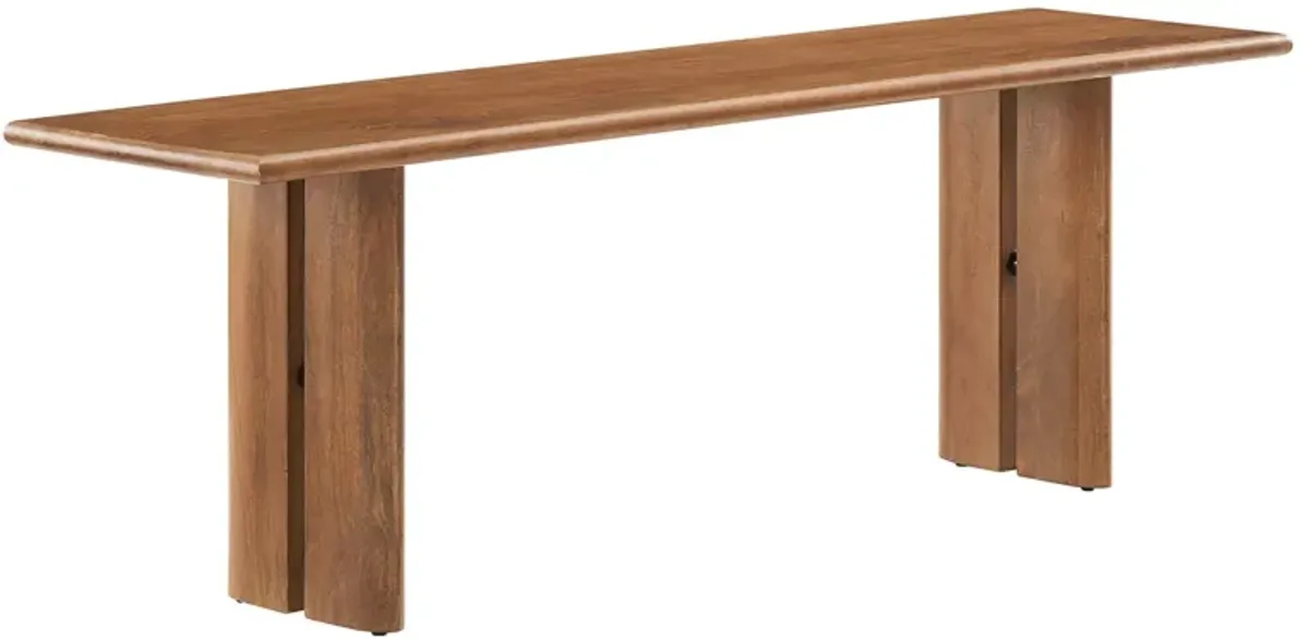 Amistad 58" Wood Bench by Modway Walnut