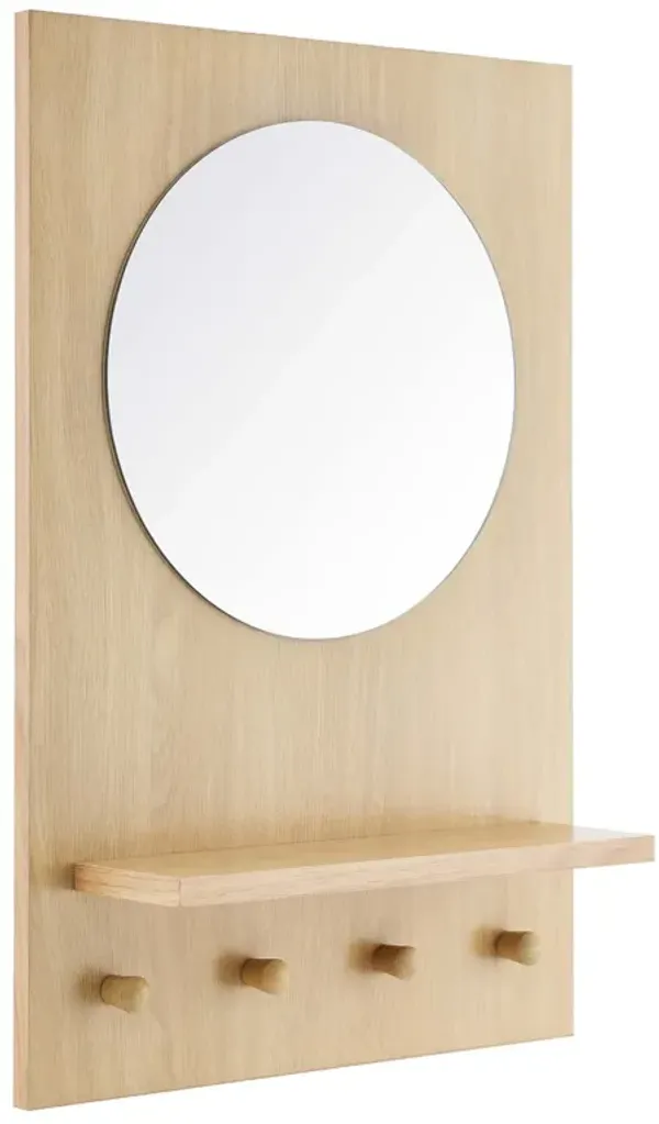 Glint Mirror by Modway Oak