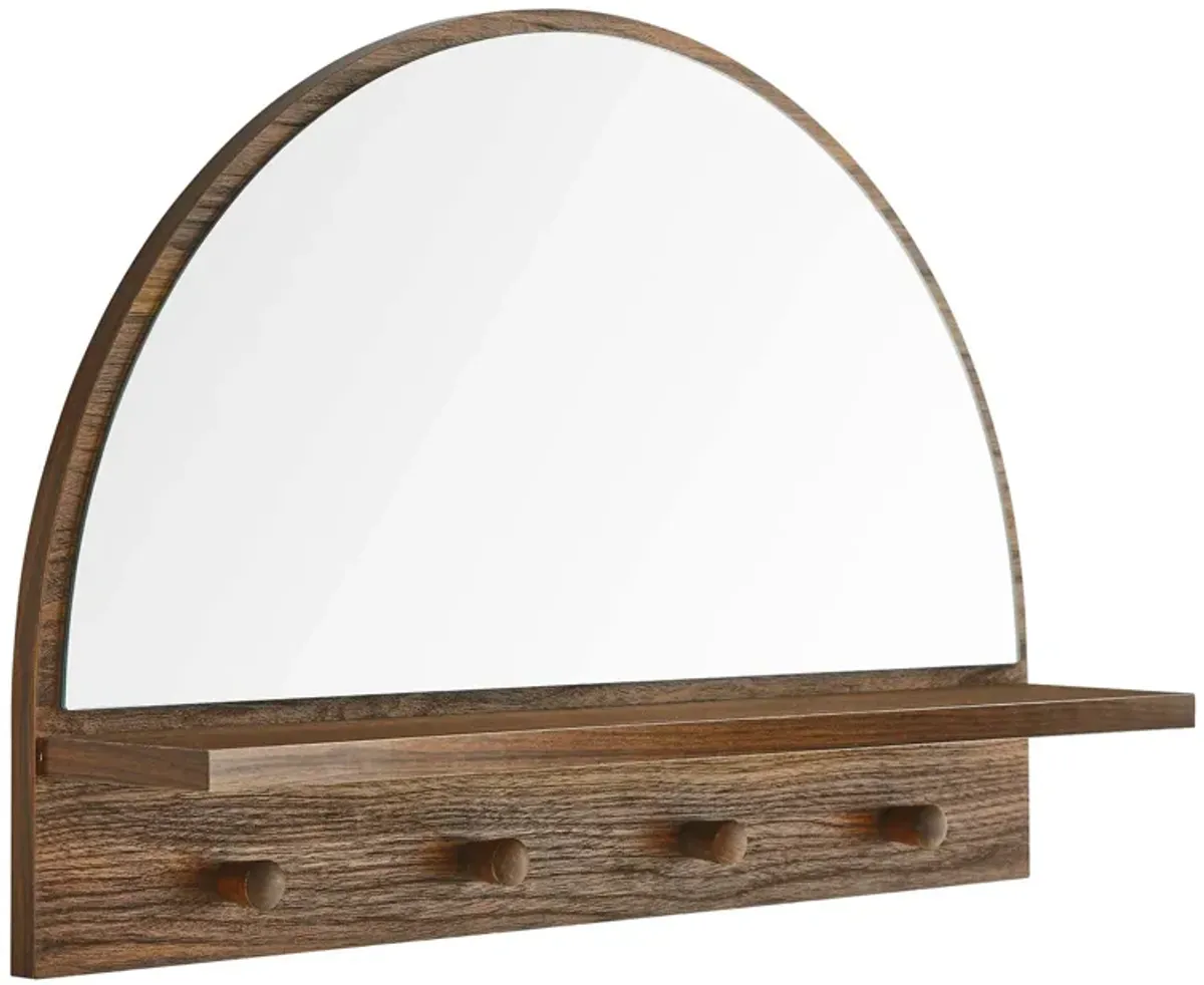 Moonbeam Arched Mirror by Modway Walnut
