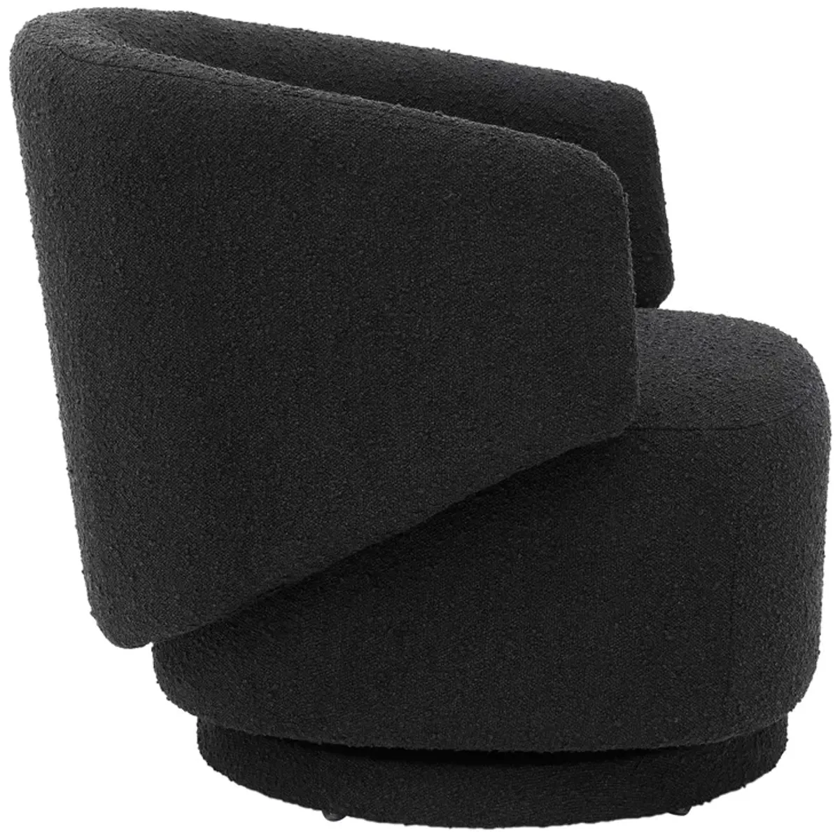 Celestia Boucle Fabric Fabric and Wood Swivel Chair by Modway