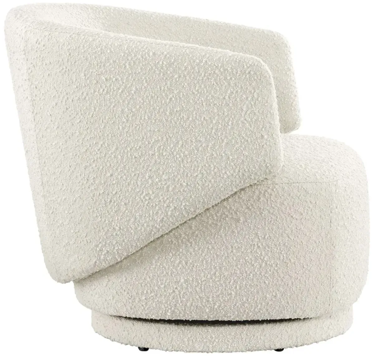 Celestia Boucle Fabric Fabric and Wood Swivel Chair by Modway
