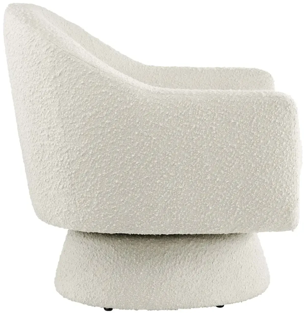 Astral Boucle Fabric Boucle Fabric Swivel Chair by Modway Ivory