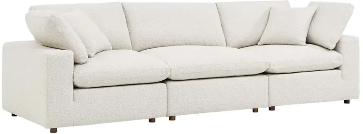 Commix Down Filled Overstuffed Boucle Fabric 3-Seater Sofa by Modway Ivory