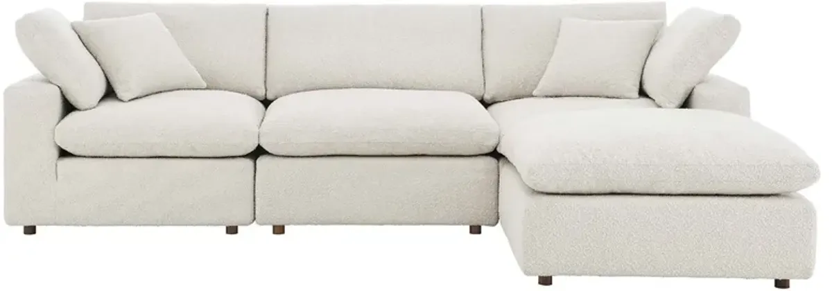 Commix 4-Piece Down Filled Overstuffed Boucle Fabric Sectional Sofa by Modway