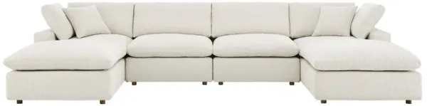 Commix 6-Piece Down Filled Overstuffed Boucle Sectional Sofa by Modway Ivory