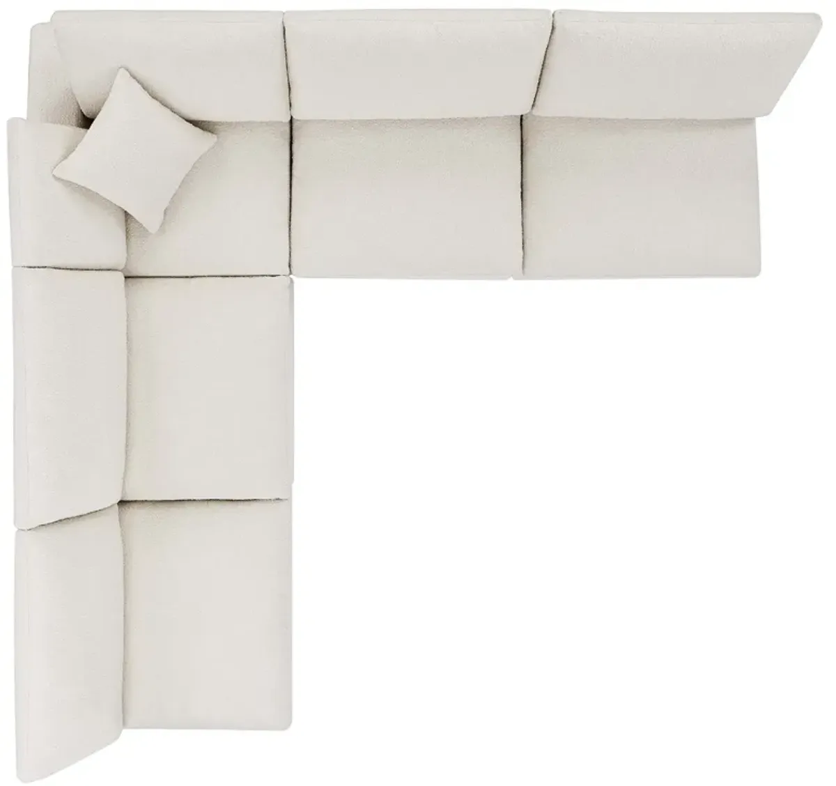 Commix 5-Piece Down Filled Overstuffed Boucle Fabric Sectional Sofa by Modway