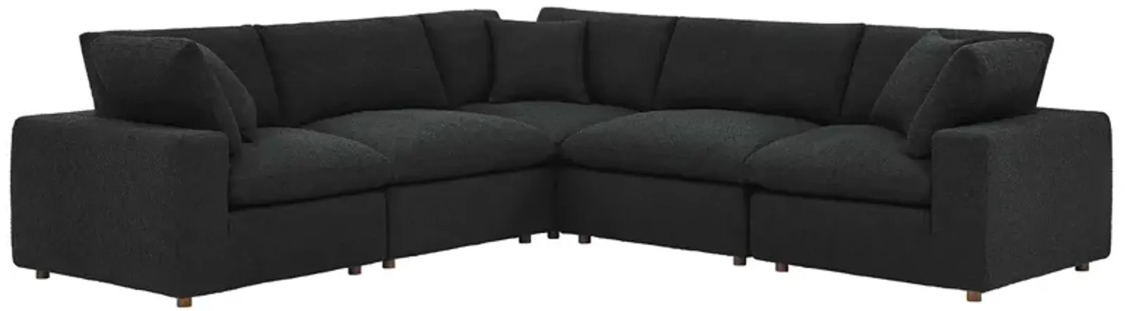 Commix 5-Piece Down Filled Overstuffed Boucle Sectional Sofa by Modway