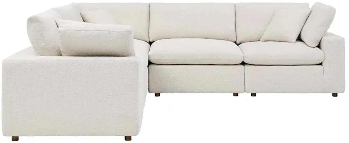 Commix 5-Piece Down Filled Overstuffed Boucle Sectional Sofa by Modway