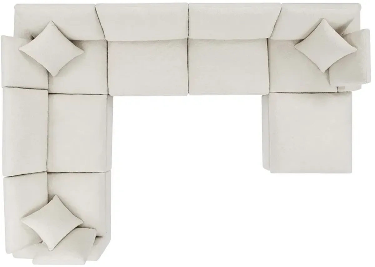 Commix 7-Piece Down Filled Overstuffed Boucle Sectional Sofa by Modway