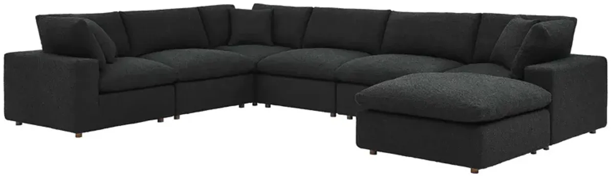 Commix 7-Piece Down Filled Overstuffed Boucle Sectional Sofa by Modway Light Gray
