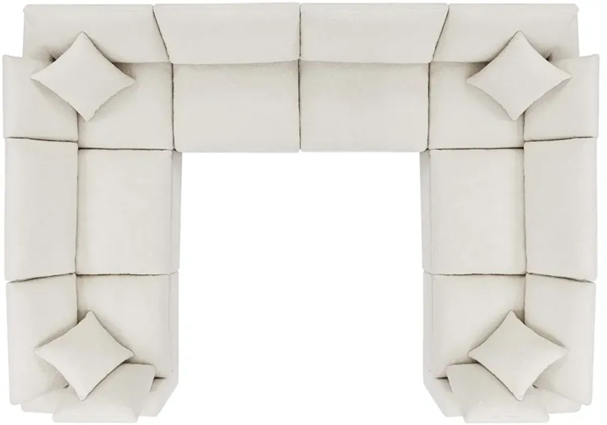 Commix 8-Piece Down Filled Overstuffed Boucle Fabric Sectional Sofa by Modway