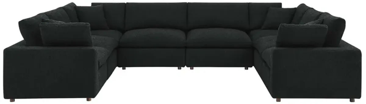 Commix 8-Piece Down Filled Overstuffed Boucle Fabric Sectional Sofa by Modway Ivory