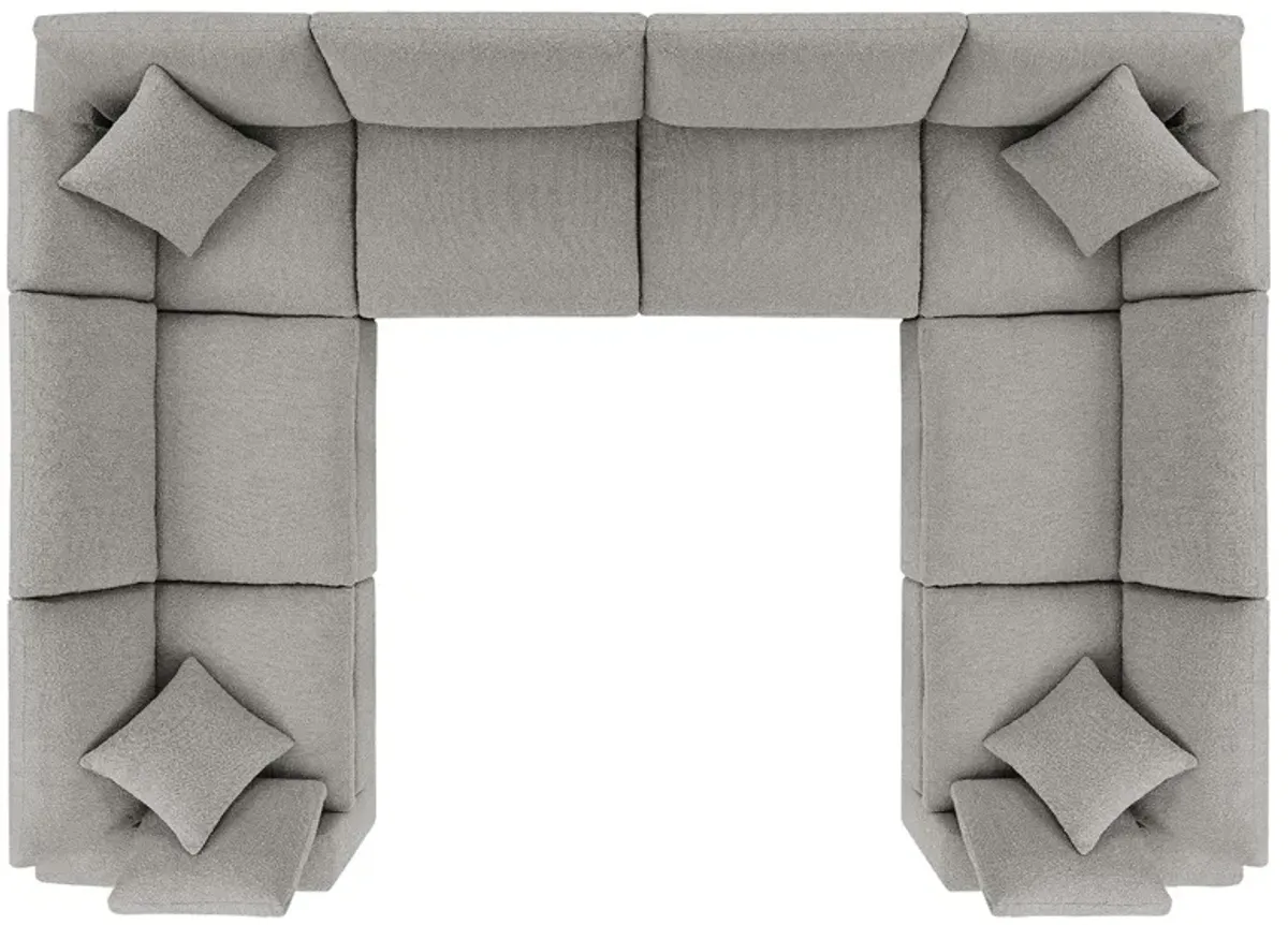 Commix 8-Piece Down Filled Overstuffed Boucle Fabric Sectional Sofa by Modway