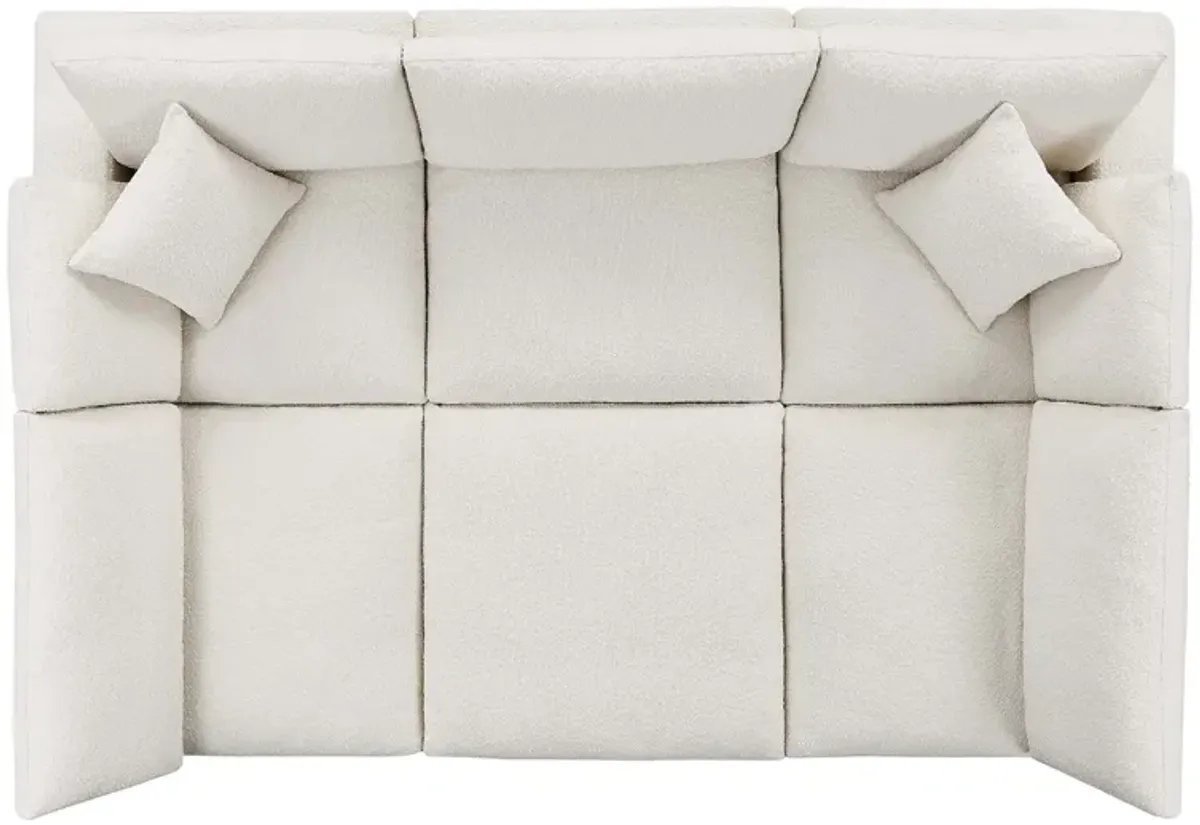 Commix 6-Piece Down Filled Overstuffed Boucle Fabric Sectional Sofa by Modway