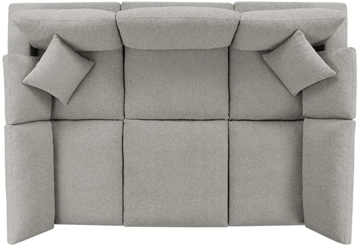 Commix 6-Piece Down Filled Overstuffed Boucle Fabric Sectional Sofa by Modway