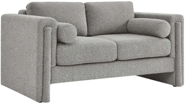 Visible Boucle Fabric Loveseat by Modway Light Gray