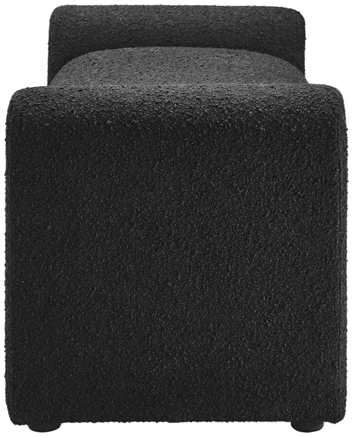 Waverly Boucle Fabric Bench by Modway Black
