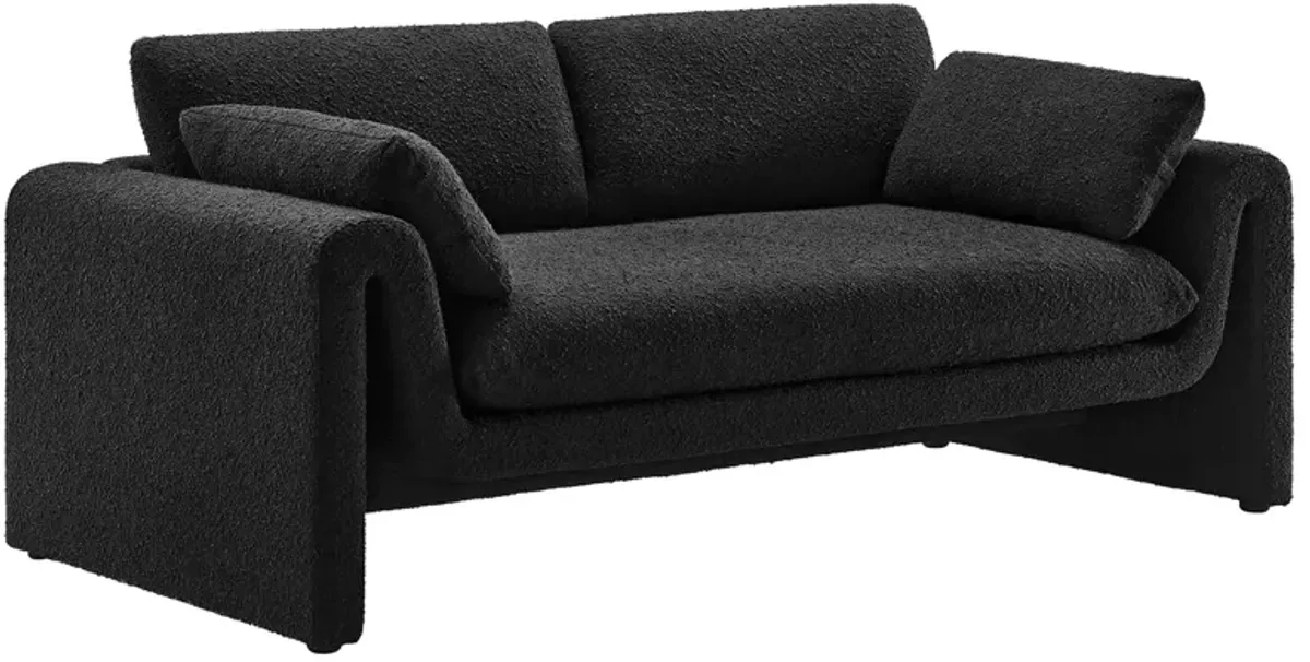 Waverly Boucle Fabric Sofa by Modway Black