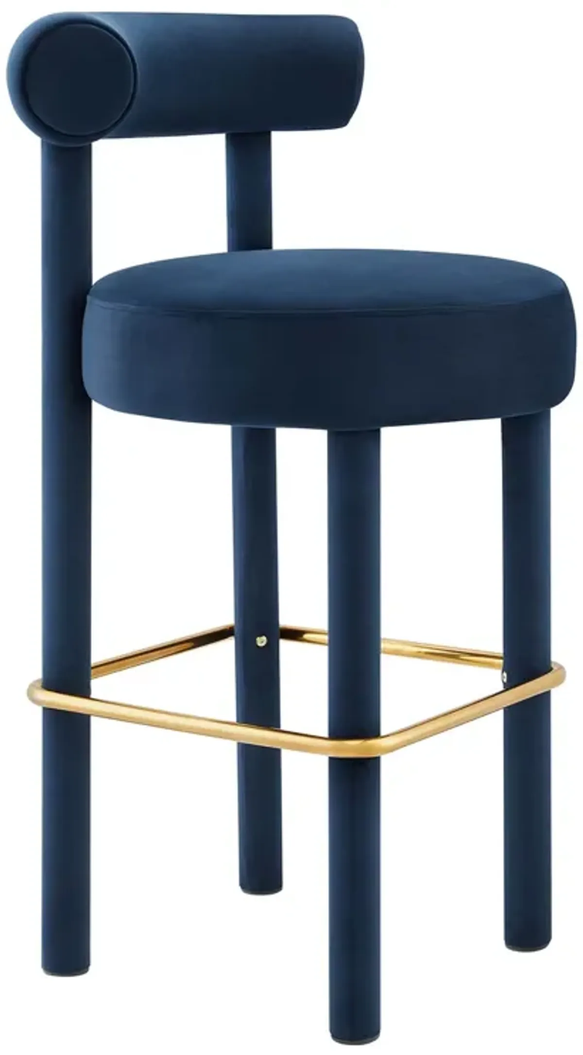 Toulouse Performance Velvet Bar Stool by Modway Gray Silver
