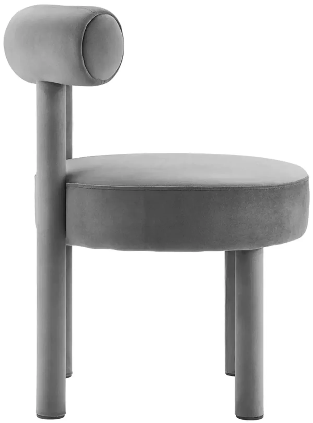 Toulouse Performance Velvet Dining Chair by Modway Gray
