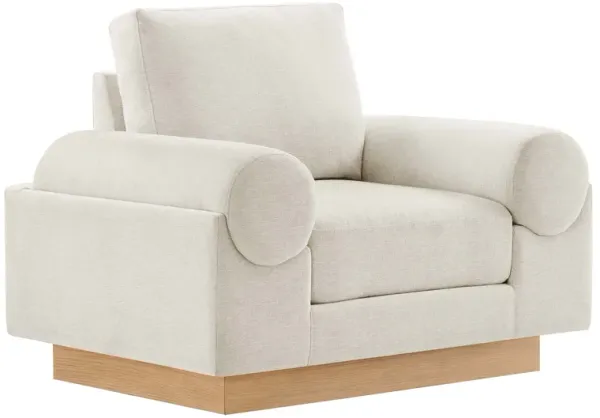 Oasis Upholstered Fabric Armchair by Modway Ivory