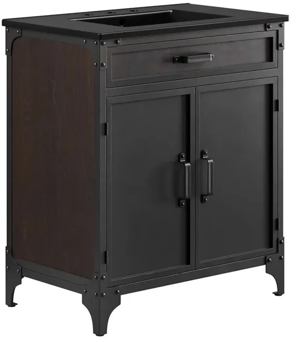 Steamforge Bathroom Vanity Basin Included by Modway 30" / Black Black