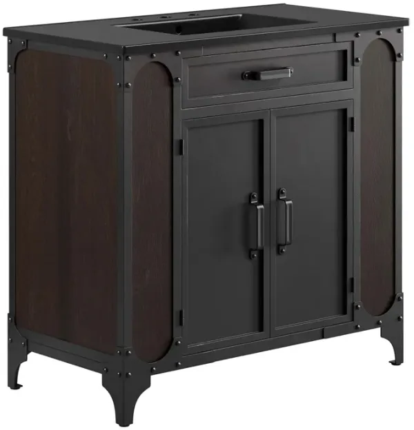 Steamforge Bathroom Vanity Basin Included by Modway 36" / Black Black