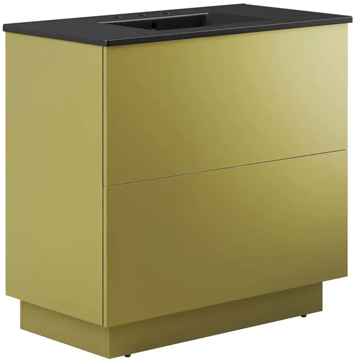 Quantum Bathroom Vanity Basin Included by Modway 36" / Black Gold